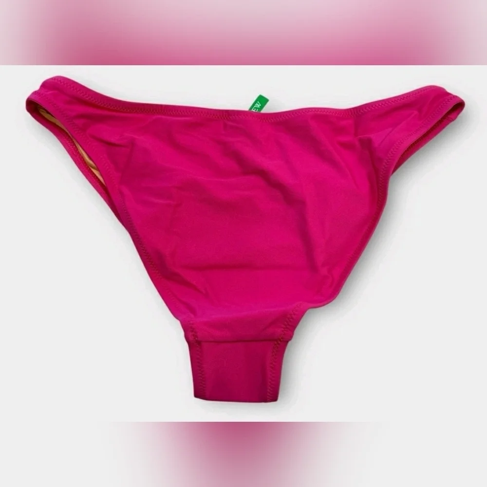 J. Crew High Leg Bikini Bottom Cruisewear Resort Fuchsia Pink New - Picture 8 of 8